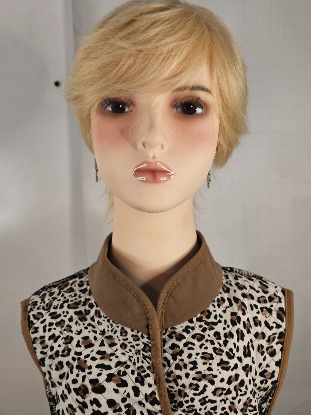 Classic Short, Blonde Pixie-Style Synthetic Wig Defined By Very Short Length